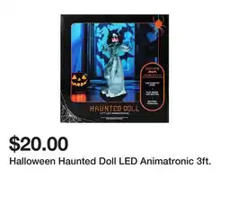 Five Below Halloween Haunted Doll LED Animatronic 3ft offer