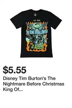 Five Below Disney Tim Burton's The Nightmare Before Christmas King Of Halloween Graphic Tee offer