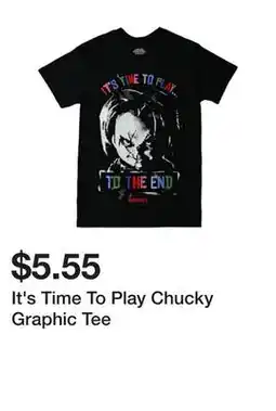 Five Below It's Time To Play Chucky Graphic Tee offer