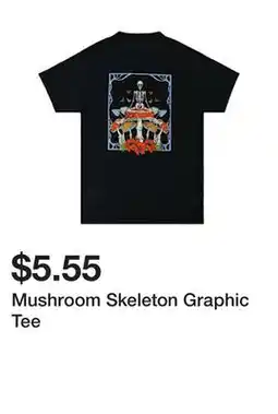 Five Below Mushroom Skeleton Graphic Tee offer