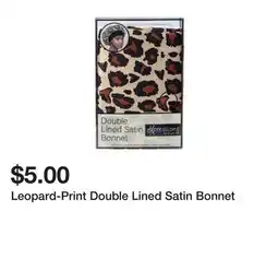 Five Below Leopard-Print Double Lined Satin Bonnet offer