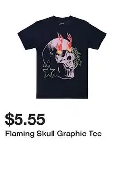 Five Below Flaming Skull Graphic Tee offer