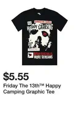 Five Below Friday The 13th Happy Camping Graphic Tee offer