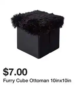 Five Below Furry Cube Ottoman 10inx10in offer