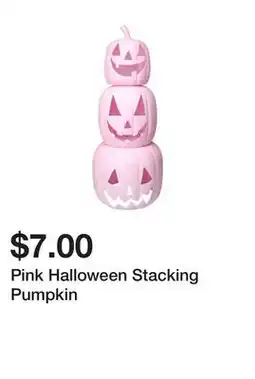 Five Below Pink Halloween Stacking Pumpkin offer