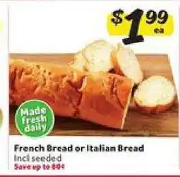 Winn Dixie French Bread or Italian Bread offer