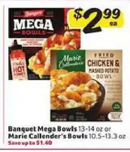 Winn Dixie Banquet Mega Bowls or Marie Callender's Bowls offer