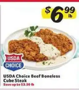 Winn Dixie USDA Choice Beef Boneless Cube Steak offer