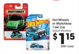 Kroger Hot Wheels or Matchbox 1:64 Car offer