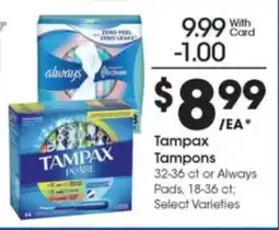 Kroger Tampax Tampons offer