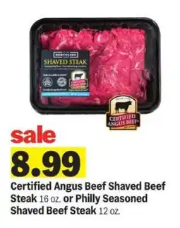 Meijer Certified Angus Beef Shaved Beef Steak or Philly Seasoned Shaved Beef Steak offer