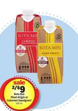 Meijer Bota Box Pinot Grigio or Cabernet Sauvignon offer