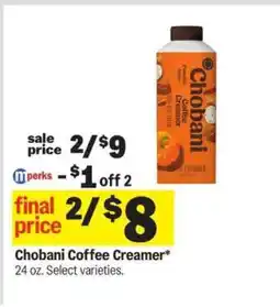Meijer Chobani Coffee Creamer offer