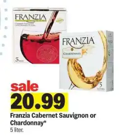 Meijer Franzia Cabernet Sauvignon or Chardonnay offer