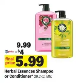 Meijer Herbal Essences Shampoo or Conditioner offer