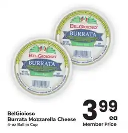 Albertsons Belgioioso burrata mozzarella cheese offer
