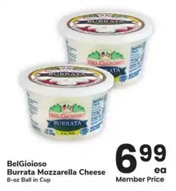 Albertsons Belgioioso burrata mozzarella cheese offer