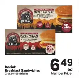 Albertsons Kodiak breakfast sandwiches offer