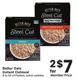 Albertsons Better oats instant oatmeal offer