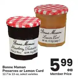 Albertsons Bonne maman preserves or lemon curd offer
