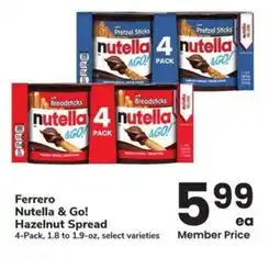 Albertsons Ferrero Nutella & Go! Hazelnut Spread offer