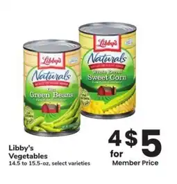 Albertsons Libby's vegetables offer