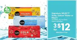 Albertsons Signature select soda, seltzer water or mixers offer