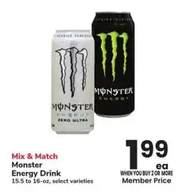 Albertsons Mix & match monster energy drink offer