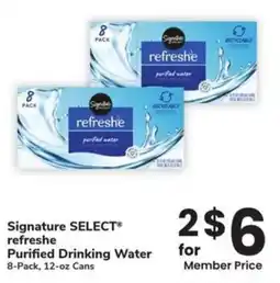 Albertsons Signature select refreshe purified drinking water offer