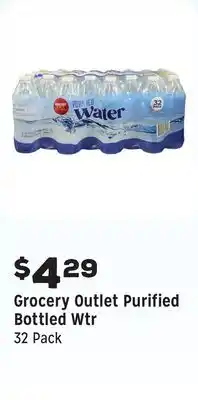 Grocery Outlet Purified Bottled Wtr offer