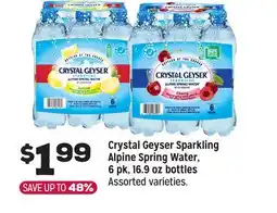 Grocery Outlet Crystal Geyser Sparkling Alpine Spring Water offer