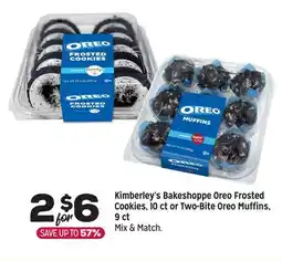 Grocery Outlet Kimberley's Bakeshoppe Oreo Frosted Cookies, 10 ct or Two-Bite Oreo Muffins, 9 ct offer
