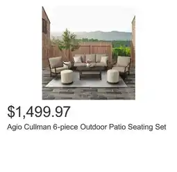 Costco Agio Cullman 6-piece Outdoor Patio Seating Set offer