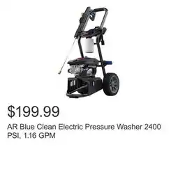 Costco AR Blue Clean Electric Pressure Washer 2400 PSI, 1.16 GPM offer