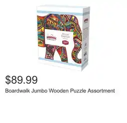 Costco Boardwalk Jumbo Wooden Puzzle Assortment offer