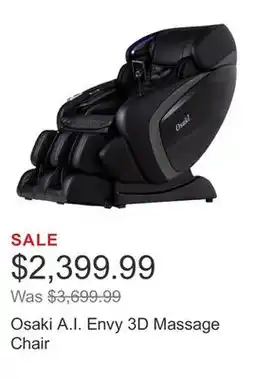 Costco Osaki A.I. Envy 3D Massage Chair offer