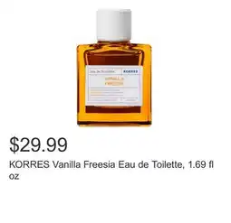 Costco KORRES Vanilla Freesia Eau de Toilette, 1.69 fl oz offer