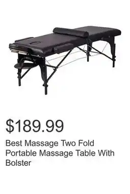Costco Best Massage Two Fold Portable Massage Table With Bolster offer