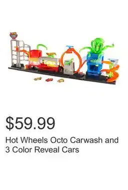 Costco Hot Wheels Octo Carwash and 3 Color Reveal Cars offer