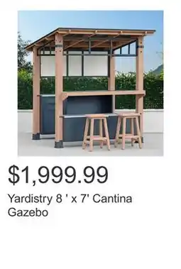 Costco Yardistry 8 ' x 7' Cantina Gazebo offer