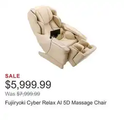 Costco Fujiiryoki Cyber Relax AI 5D Massage Chair offer