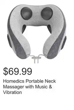 Costco Homedics Portable Neck Massager with Music & Vibration offer