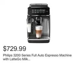 Costco Philips 3200 Series Full Auto Espresso Machine with LatteGo Milk Frother offer