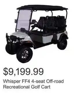 Costco Whisper FF4 4-seat Off-road Recreational Golf Cart offer