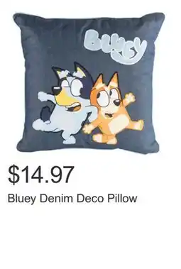 Costco Bluey Denim Deco Pillow offer