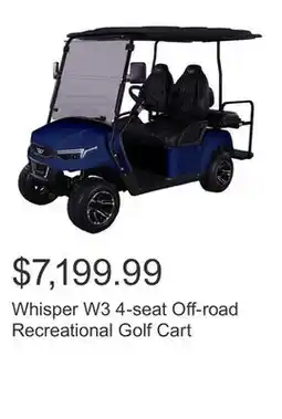 Costco Whisper W3 4-seat Off-road Recreational Golf Cart offer