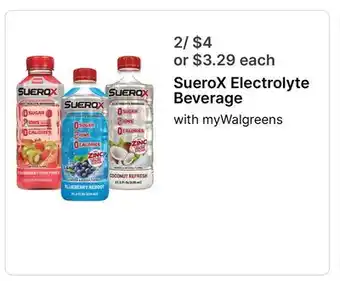 Walgreens SueroX Electrolyte Beverage offer