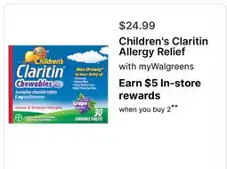 Walgreens Children's Claritin Allergy Relief offer
