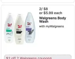 Walgreens Walgreens Body Wash with myWalgreens offer
