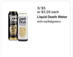 Walgreens Liquid Death Water offer